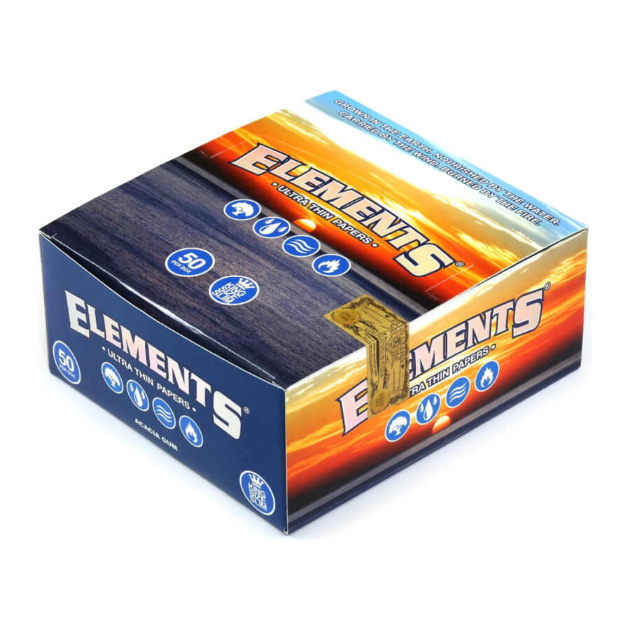 Elements Kingsize Slim Rolling Papers (50pcs/display)