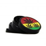 Grinder in Metallo Foglia Rasta 52mm - 4 parti (6pezzi/display)