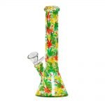 Bong in vetro foglie Rasta 26 cm