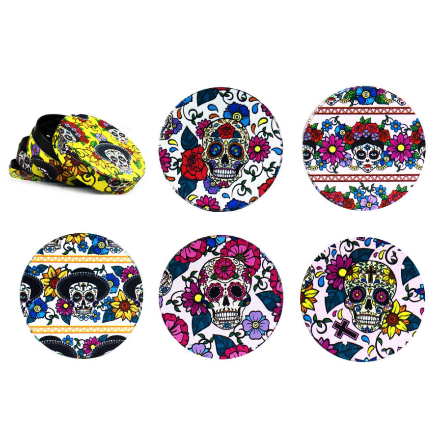 Grinder in Metallo Teschi Messicani Design misti 4 Parti - 50mm (6pezzi/display)