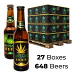 Birra Aromatizzata alla Cannabis 4.5% Mix Gold e Green Leaf 330ml (27box/648birre)