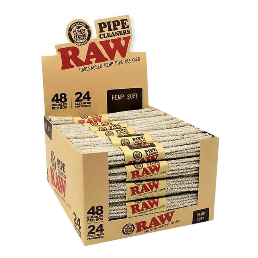 RAW Detergente in Canapa non Sbiancato per Pulizia Pipe (48pezzi/display)