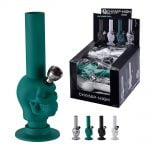 Champ High Bong in Plastica Teschio Colori Misti (12pezzi/display)