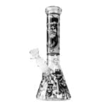 Bong in Vetro Triplo Spessore Gorilla Nero 25cm