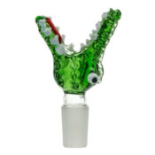 Braciere per Bong in Vetro Coccodrillo Verde 18mm