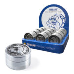 The Bulldog Grinder Argento in Metallo 40mm - 3 parti (12pezzi/display)