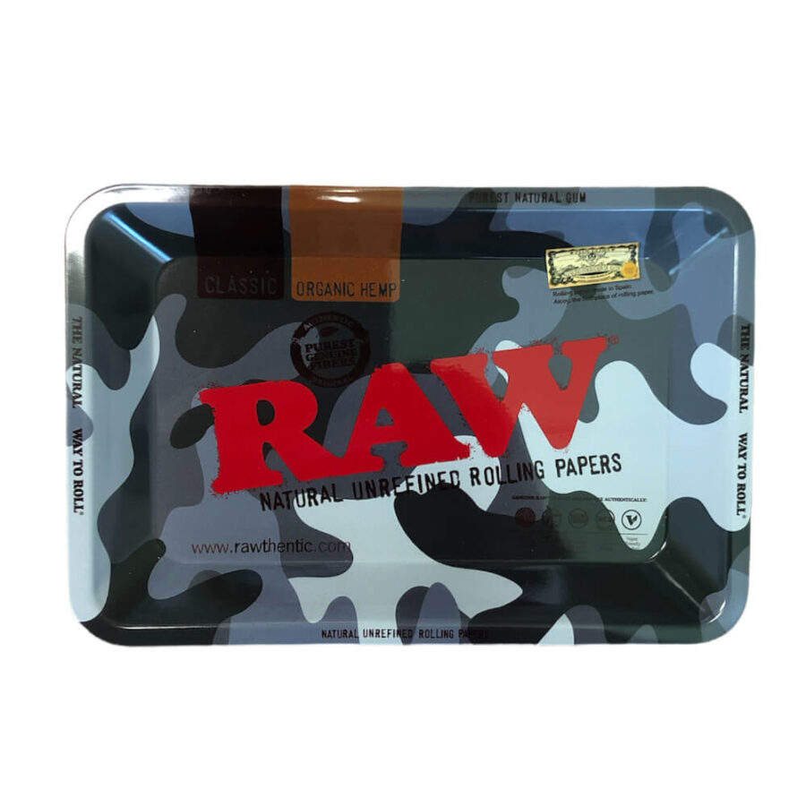 RAW Urban Camo Mini Vassoio per Rollare in Metallo