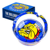 The Bulldog Posacenere Originale in Cristallo Blu