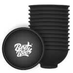 Best Buds Ciotola per Rollare in Silicone 7cm Nero con Logo Bianco (12pz/confezione)