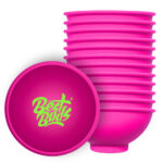 Best Buds Ciotola per Rollare in Silicone 7cm Rosa con Logo Verde (12pz/confezione)