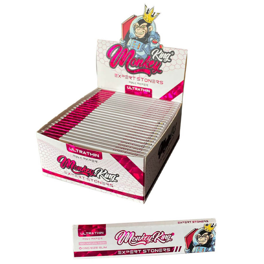 Monkey King Expert Stoners Cartine Ultra Sottili Rosa KS Slim (50pz/display)