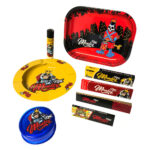 Monkey King Try Kit Vassoio per rollare con macinino, carte, punte e accendino