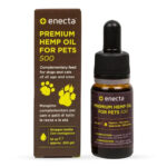 Enecta Olio di CBD 5% 500mg per animali domestici con Omega 3 e Vitamina E (10ml)