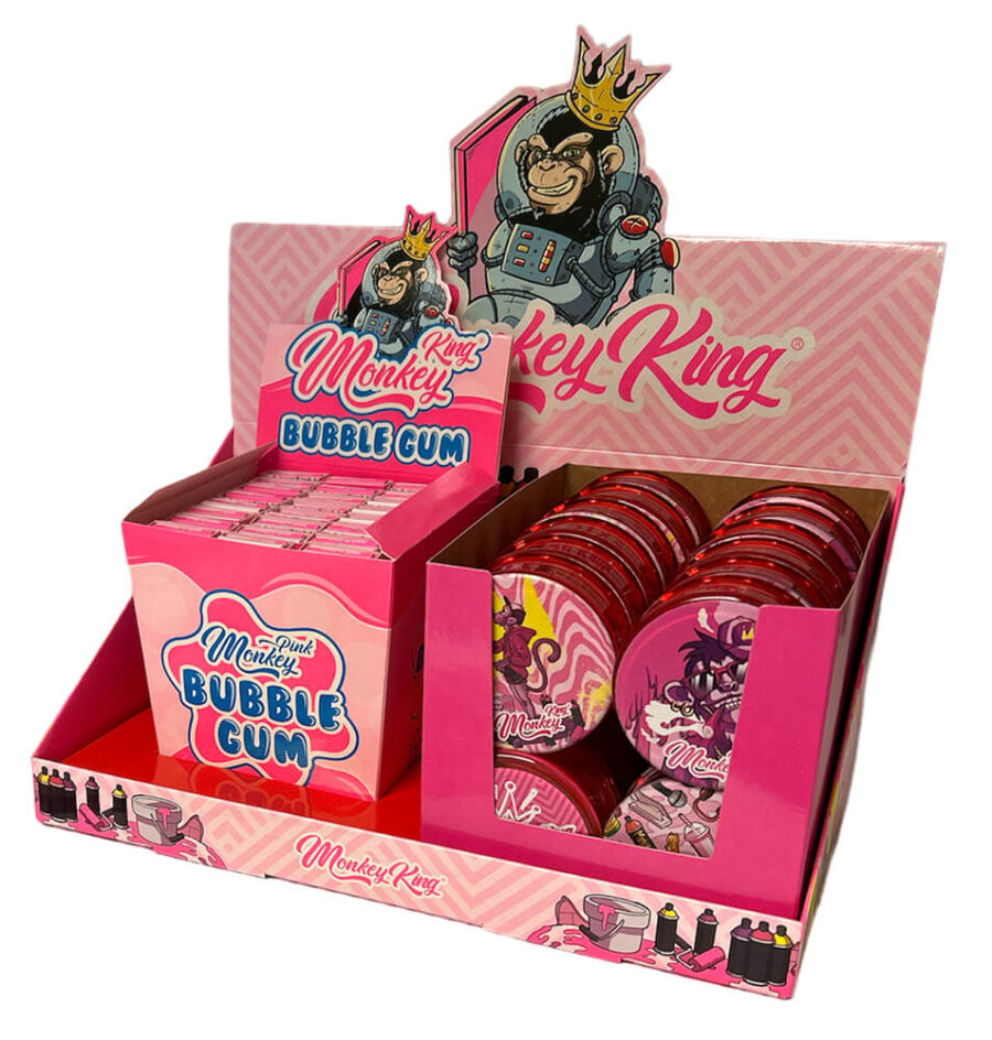 Cartine Monkey King con punte e smerigliatrice Bubblegum Edition (48 pezzi/display)