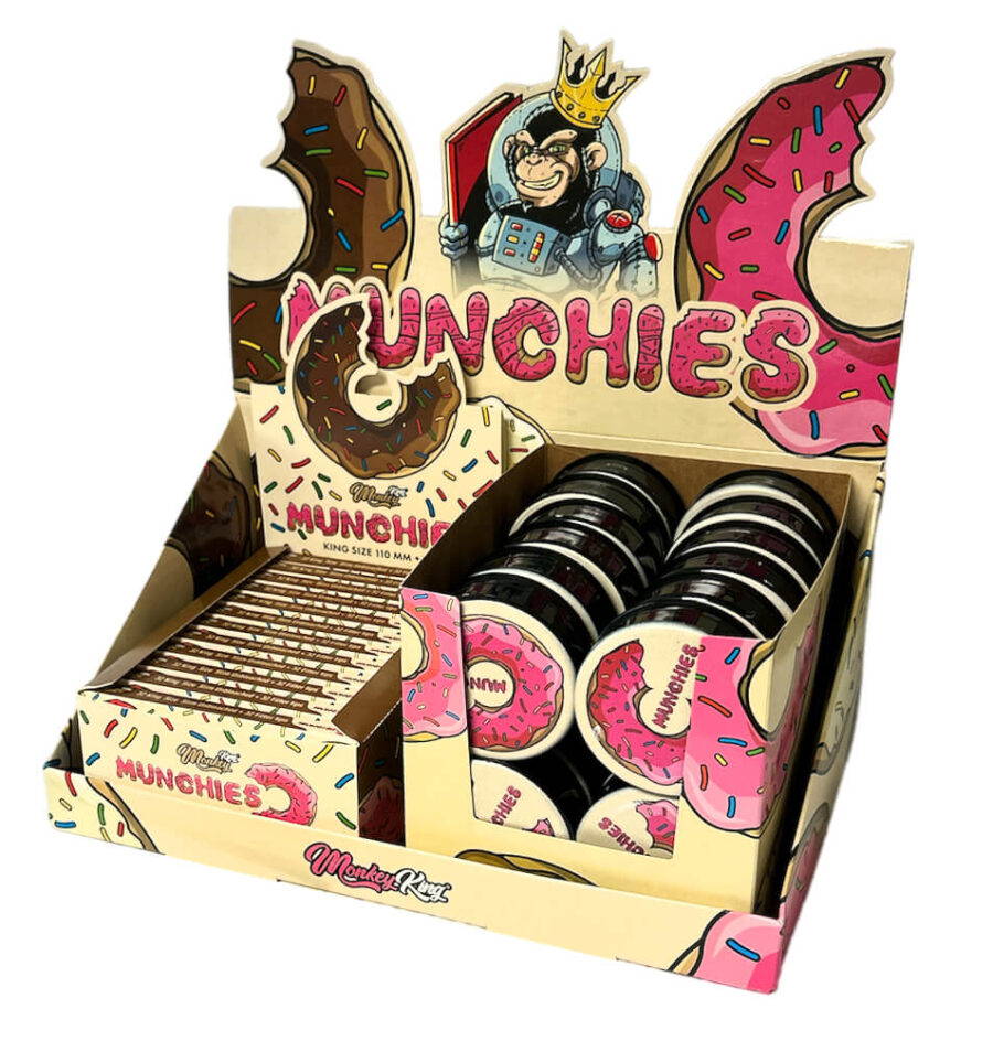 Cartine Monkey King con punte e smerigliatrice Munchies Edition (48 pezzi/display)