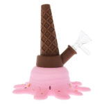 Pipa in Silicone Cono Gelato Splash Rosa 13cm