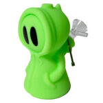 Pipa in Silicone Green Death con Cucchiaio in Metallo e Contenitore Dab 11cm