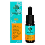 Weedness Olio CBD per Cani Grandi gusto Bacon 7% CBD (10ml)