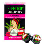 Euphoria Cannabis Lecca Lecca Cheescake alla Fragola (12packs/masterbox)