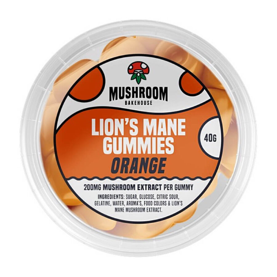 Mushroom Bakehouse Lion's Mane Caramelle Arancia con 200mg Estratto di Funghi