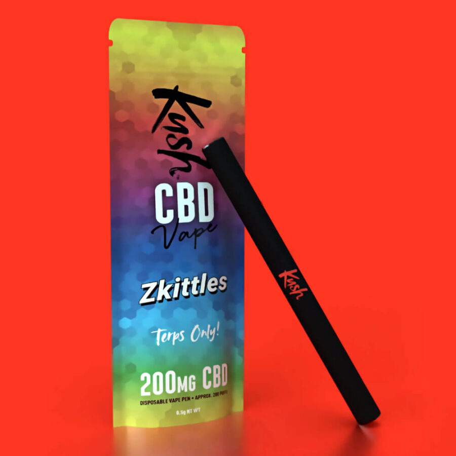 Kush CBD Vape Zkittles 200mg CBD Penna usa e getta (10pcs/display)