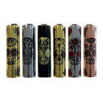 Clipper Accendini in Metallo Mexican Skulls (30pcs/display)