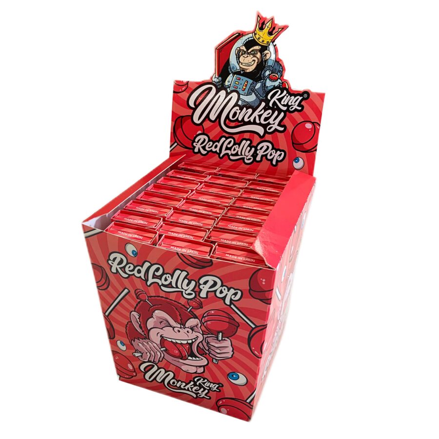 Cartine Monkey King con punte filtranti Red Lolly Pop (24 pezzi/display)