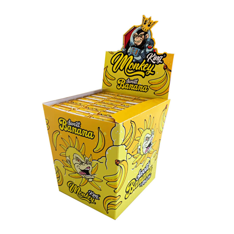 Cartine Monkey King con punte filtranti Sweet Banana (24 pezzi/display)