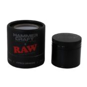 RAW Hammer Craft Grinder in Alluminio Nero Piccolo 4 Parts - 50mm