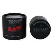 RAW Hammer Craft Grinder in Alluminio Nero Grande 4 Parts - 60mm