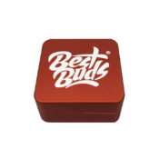 Best Buds Flacher Quadratischer Aluminium Grinder Rust 2 Parti (50mm)