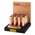 Clipper Gold Rose Metal Lighters and Giftbox