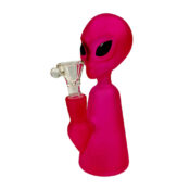 Bong in Vetro Spesso Alieno Rosa 17cm