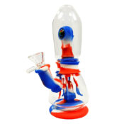 Bong in Vetro e Silicone Piovra Aliena 20cm