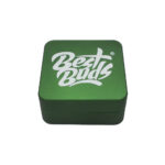 Best Buds Flacher Quadratischer Aluminium Grinder Grass 2 Parti (50mm)