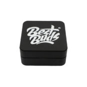 Best Buds Flacher Quadratischer Aluminium Grinder Onyx 2 Parti (50mm)