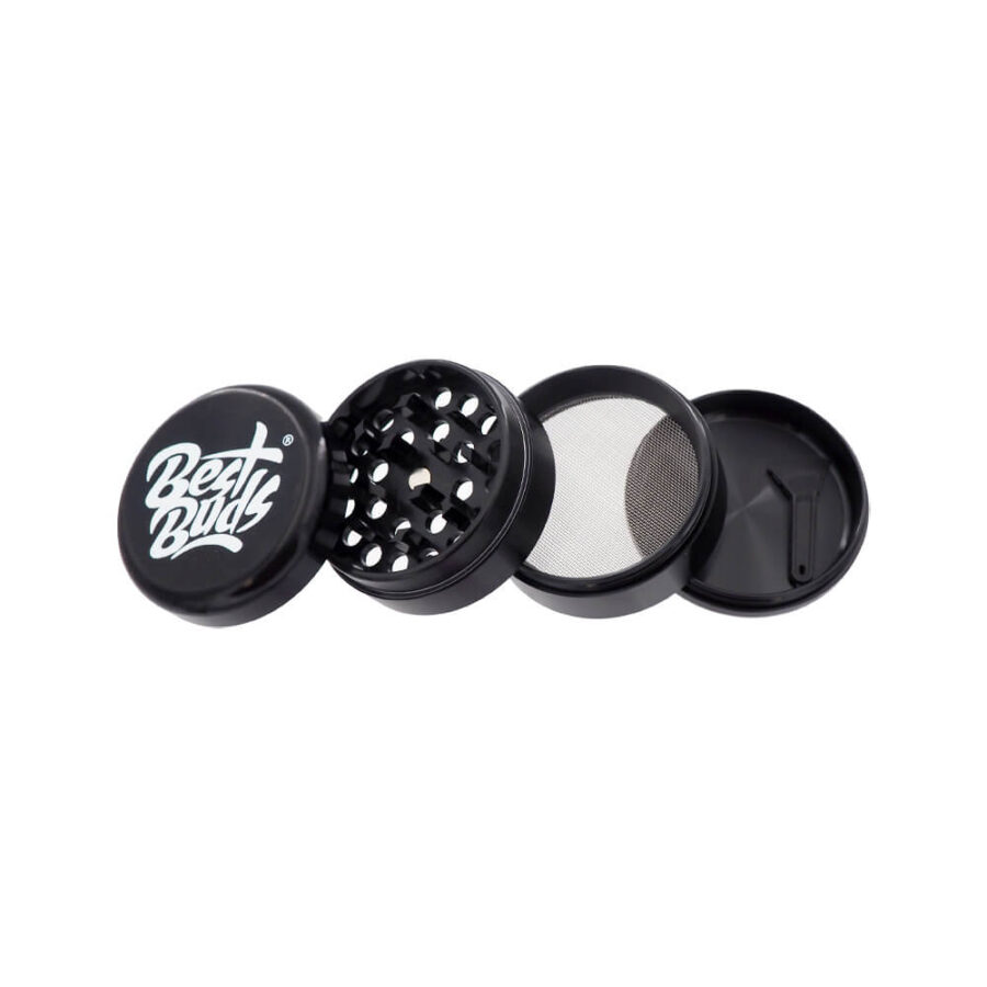 Best Buds Grinder in Alluminio Compact Ultra-Light 4 Parti - 50mm (6pz/display)