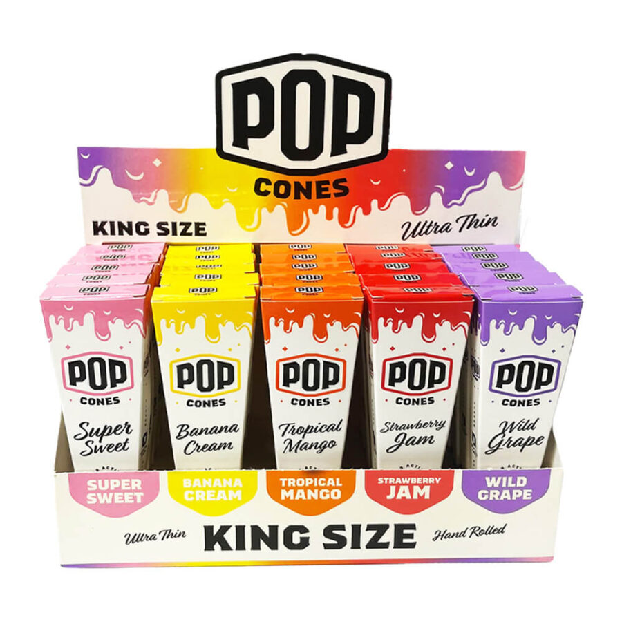 Pop Cones Ultra Sottile King Size Varietà Pack (25pz/display)