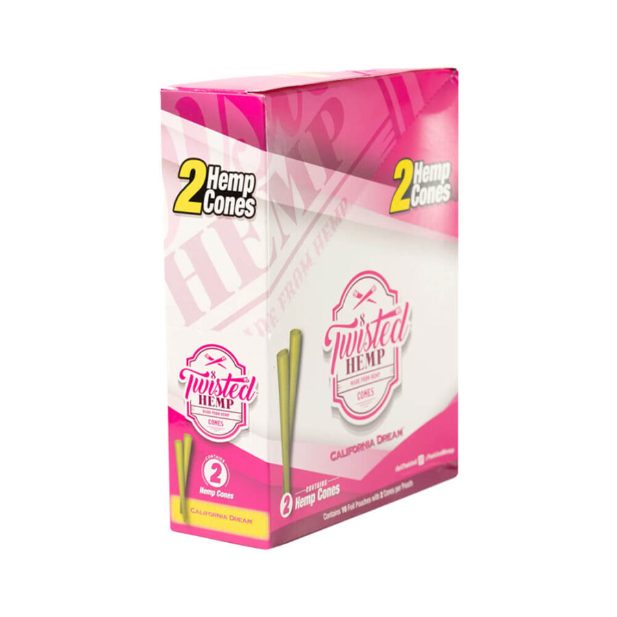 Twisted Hemp Cones California Dream (10pz/display)