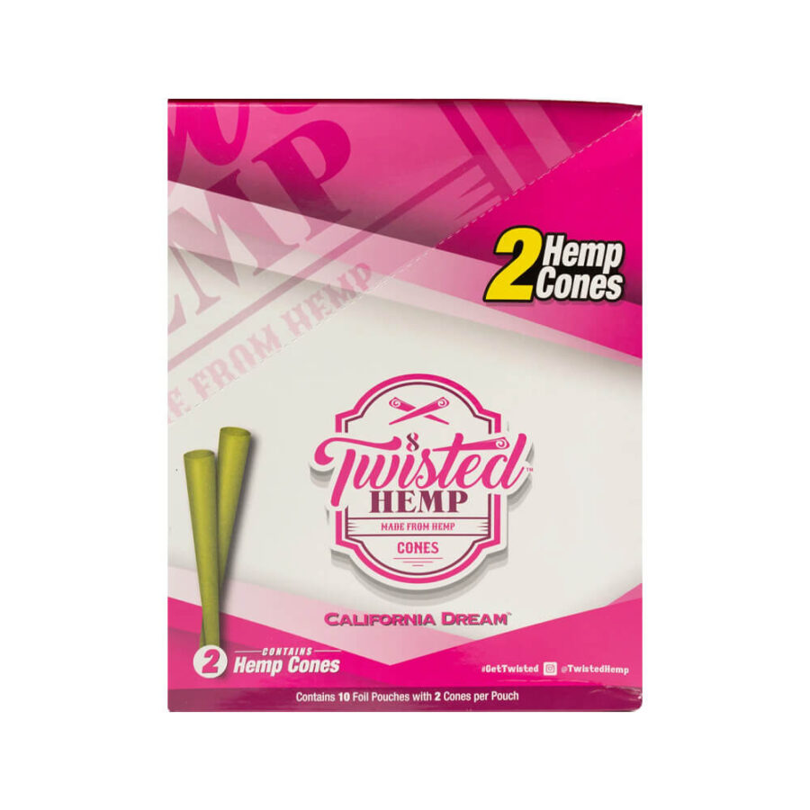 Twisted Hemp Cones California Dream (10pz/display)