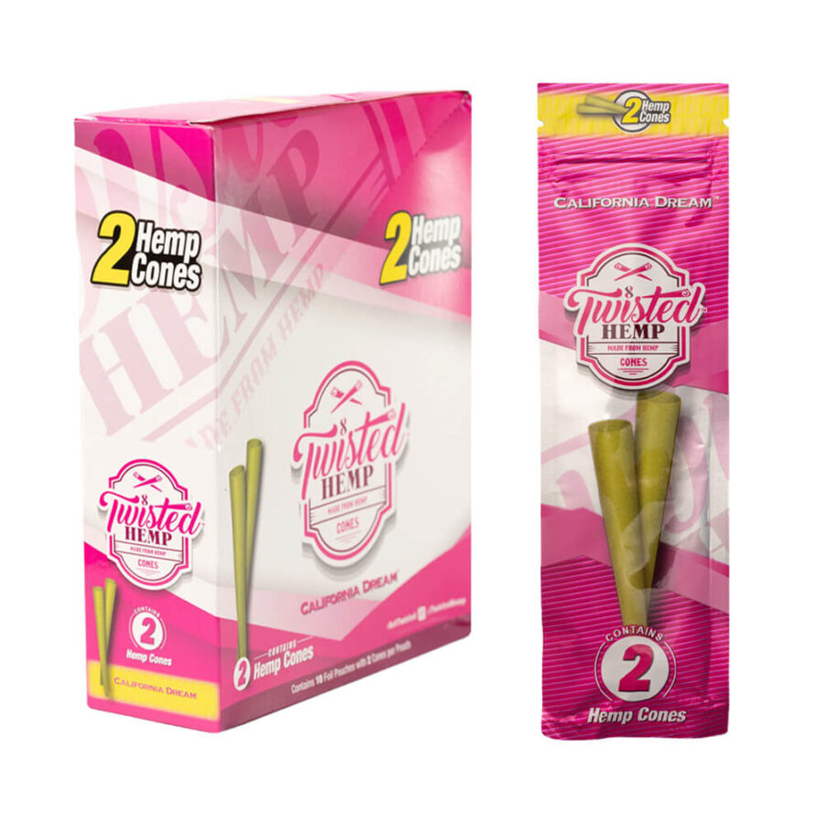 Twisted Hemp Cones California Dream (10pz/display)