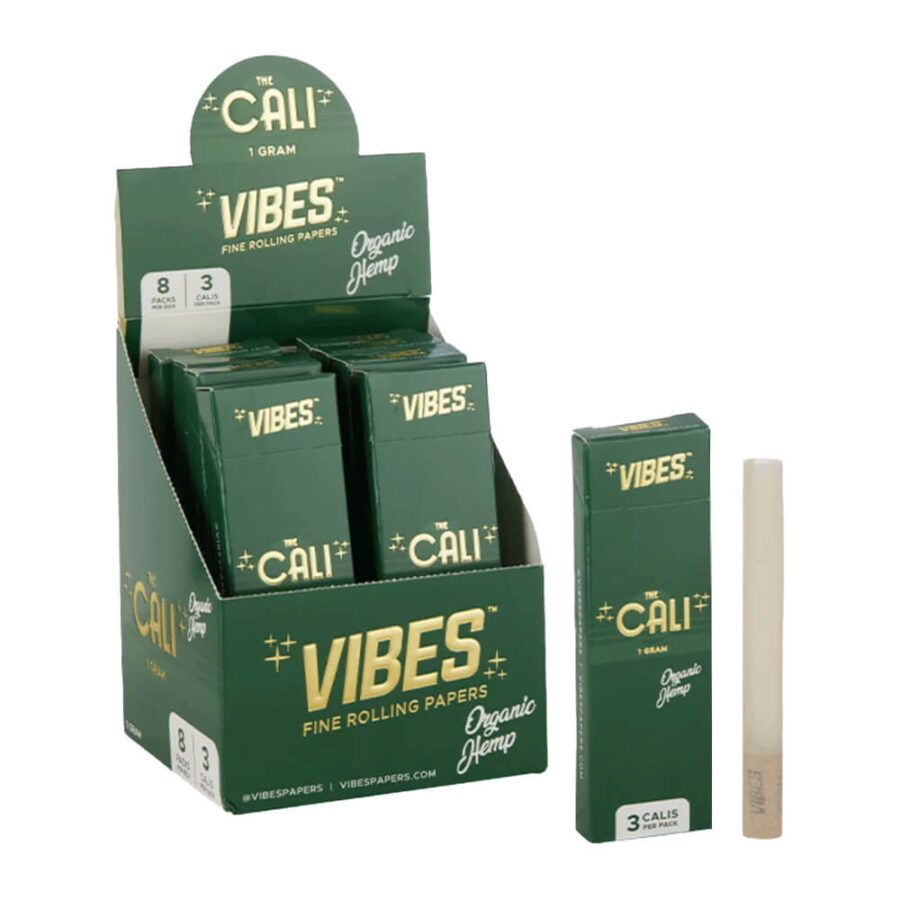 VIBES The Cali Cones Canapa Biologica 1g Confezione da 3 Pezzi (8 pz/display)