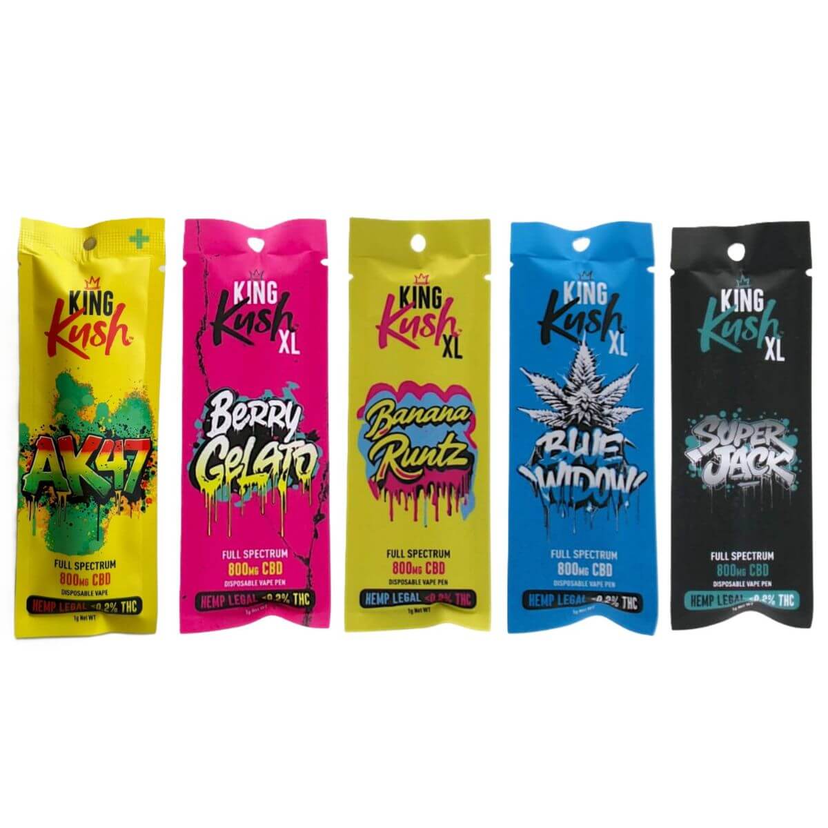 King Kush XL 800mg CBD Disposable Vape Pen 1ml (10pcsdisplay) King Kush XL 800mg CBD Disposable Vape Pen 1ml 10pcsdisplay 1