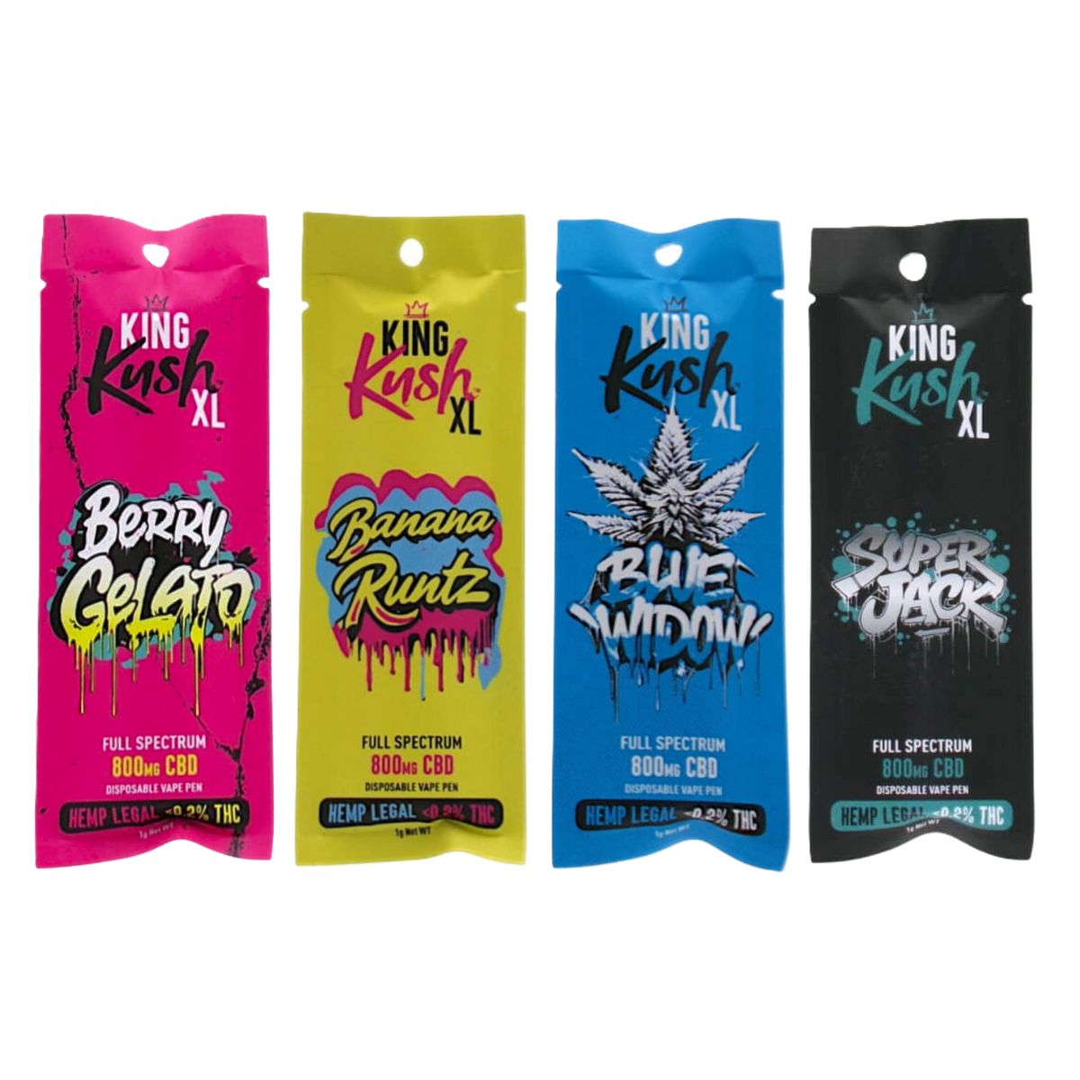 King Kush XL 800mg CBD disposable vape Pen 1ml (espositore da 10 pezzi) King Kush XL 800mg CBD Disposable Vape Pen 1ml 10pcsdisplay