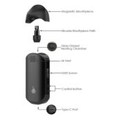 Flowermate CAP Pro Dry Herb Vaporizer Complete Kit Black Wholesale 6 1