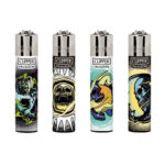 Clipper Lighters Classic Astro Skulls (24pz/display)