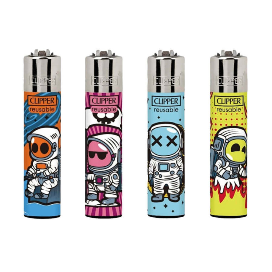 Clipper Lighters Classic Funny Astronauts (24pz/display)