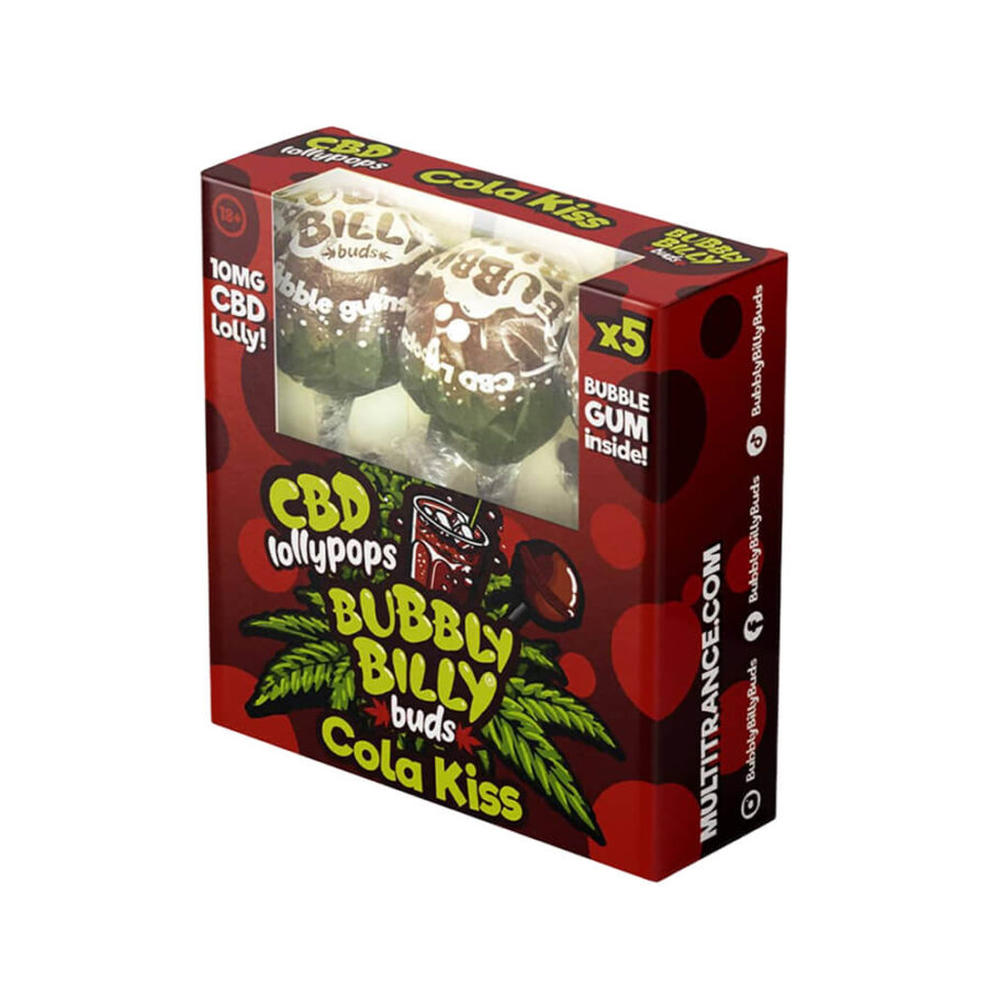 Bubbly Billy Buds Lecca-lecca al CBD 10mg CBD 5pz per confezione (12confezioni/display)