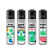 Clipper Lighters Classic Cute Weed (48pz/display)