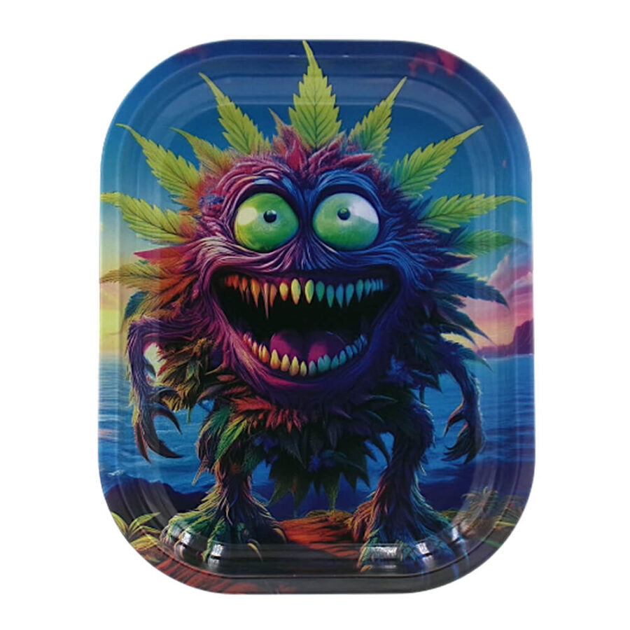 Beuz Weedmonster Vassoio Rotante in Metallo Piccolo (14x28cm)